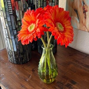 Beautiful Orange & Green Flower Arrangement 💐